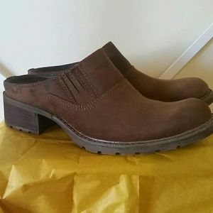 Brand New Brown Suede Timberland Mules!